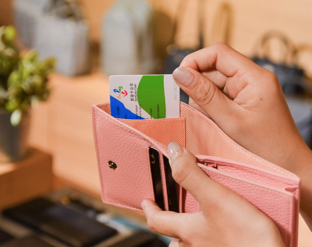 Carina Crossbody Cardholder - Pink Pebble