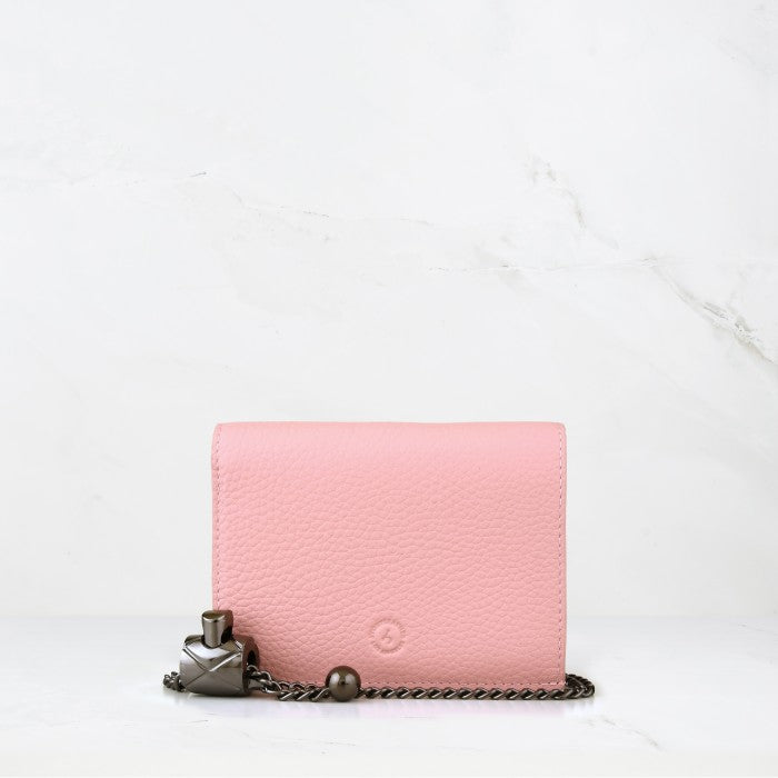 Carina Crossbody Cardholder - Pink Pebble