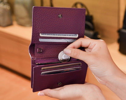 Carina Crossbody Cardholder - Purple Pebble