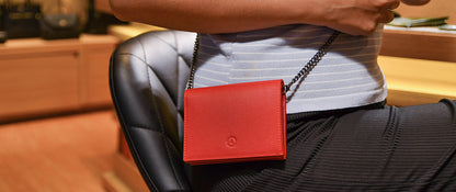 Carina Crossbody Cardholder - Red