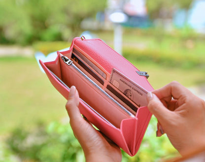 Carina XL Crossbody Phone Purse - Coral Pink