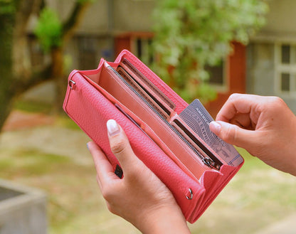 Carina XL Crossbody Phone Purse - Coral Pink