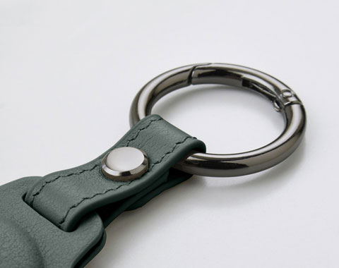 AirTag Leather Keychain - Dark Green