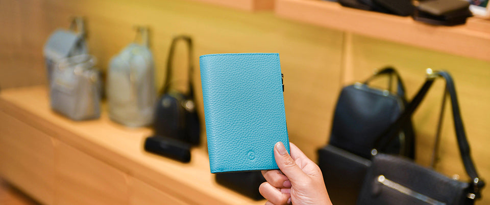 Featherly Passport Wallet - Glacier Blue