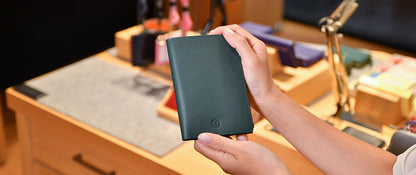 Featherly Passport Wallet - Dark Green