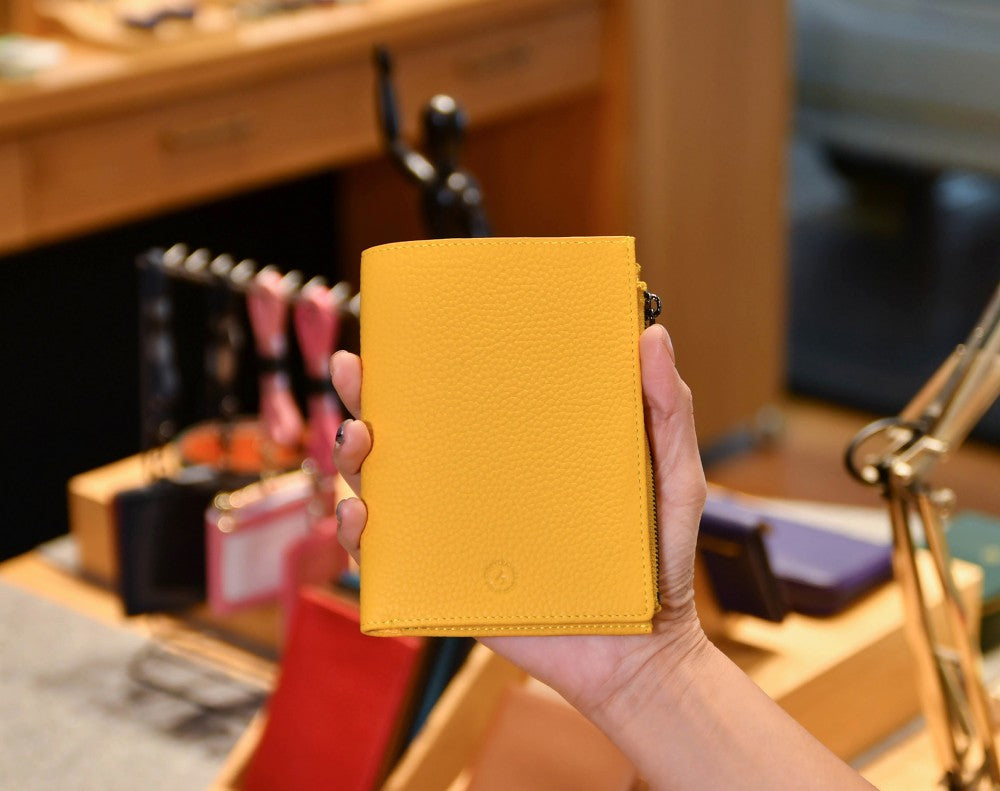 Featherly Passport Wallet - Mango Yellow