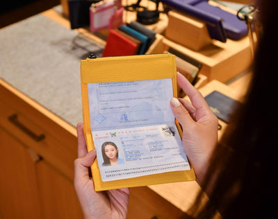 Featherly Passport Wallet - Mango Yellow
