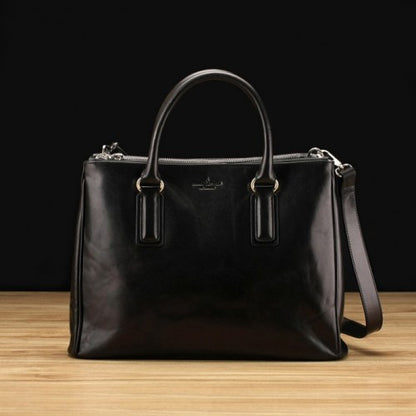 Black Italian Leather