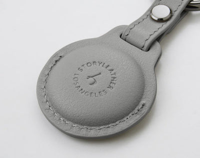 AirTag Leather Keychain - Grey