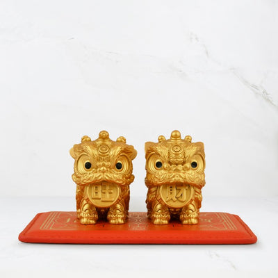Double Bronze Lion Wealth Set - Ong & Chai for the Welcoming of Prosperity and Wealth
