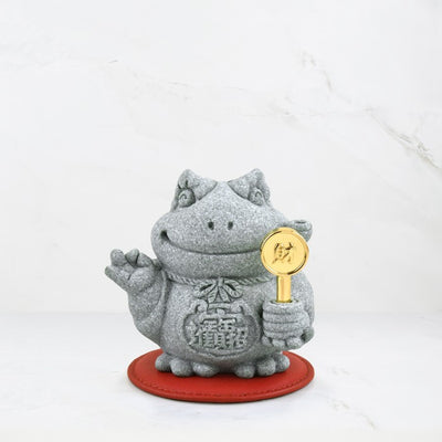 WaWa Frog's Key to Wealth Stone Figurine