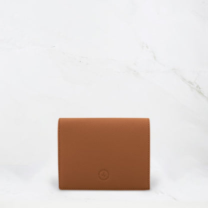 Carina Wallet v2 - Caramel Brown Convertible Leather Wallet Bag