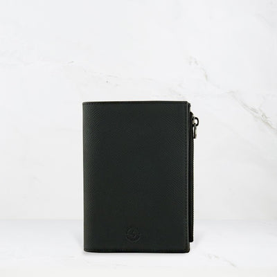 Featherly Passport Wallet - Black Cross-Hatch Texture
