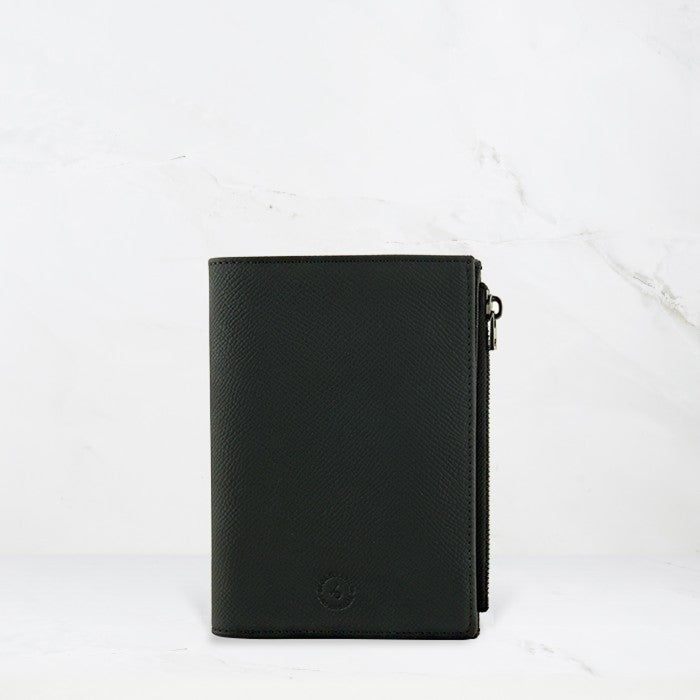 Featherly Passport Wallet - Black Cross-Hatch Texture