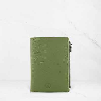 Featherly Passport Wallet - Matcha Cross-Hatch Texture