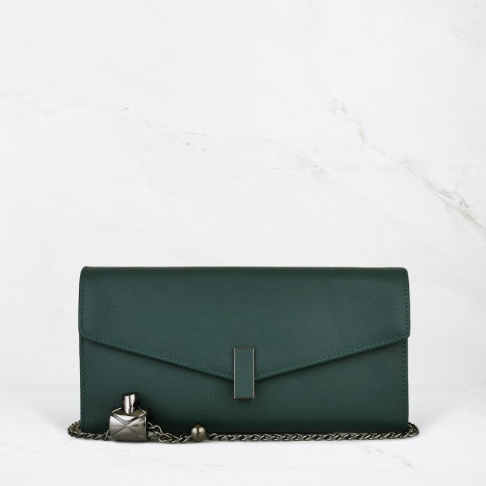 Carina XL Crossbody Phone Purse - Dark Green