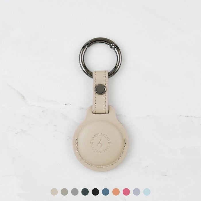 AirTag Leather Keychain - Khaki