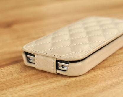 Down Flip Quilted Leather Case