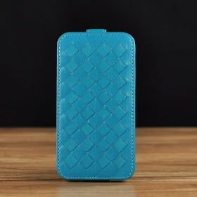 Down Flip Woven Leather Case