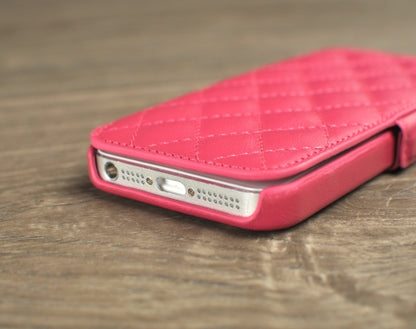 Quilted Book Style Leather Case