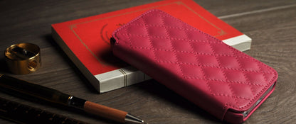 Quilted Book Style Leather Case