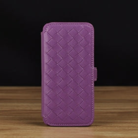 Woven Book Style Leather Case