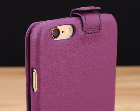 Down Flip Quilted Leather Case