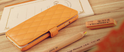 Book Style Quilted Leather Case