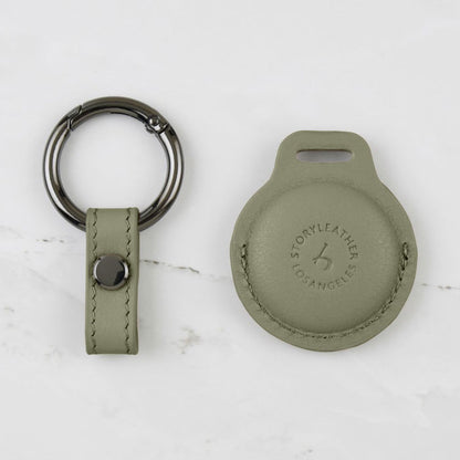 AirTag Leather Keychain - Pastel Green