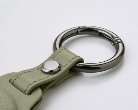 AirTag Leather Keychain - Pastel Green