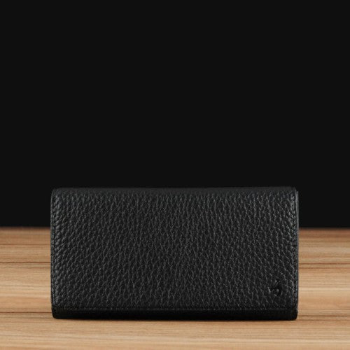 Black Pebble Grained Leather