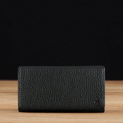 Black Pebble Grained Leather