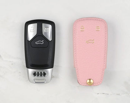 Pink Coaster Key Cover for Audi Car Key