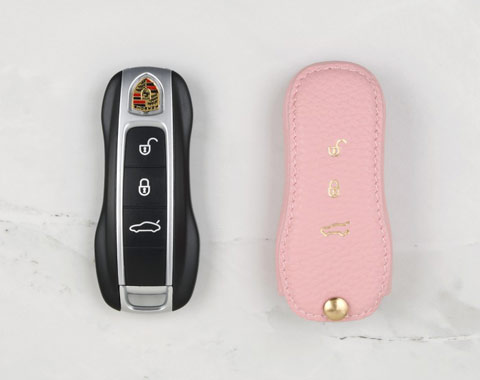 Pink Coaster Key Cover for Porsche Car Key