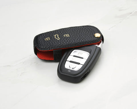 Black Coaster Key Cover for Audi Car Key