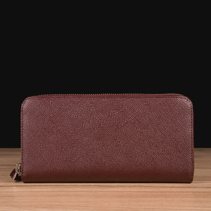 Maroon Saffiano Leather