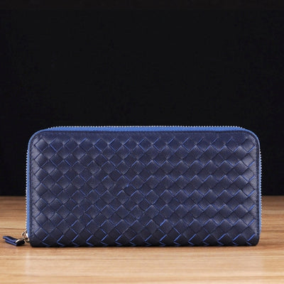 Blue Woven Lambskin