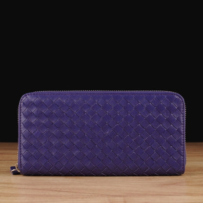 Dark Lavender Woven Lambskin