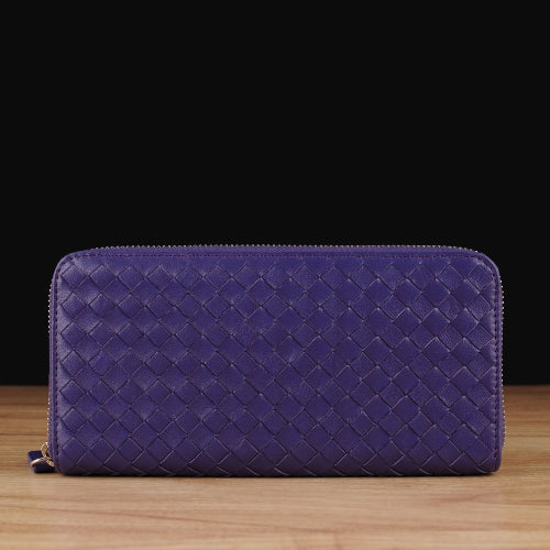 Dark Lavender Woven Lambskin